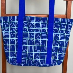 Olympic Vancouver 2010 HBC canvas tote in royal blue graphic